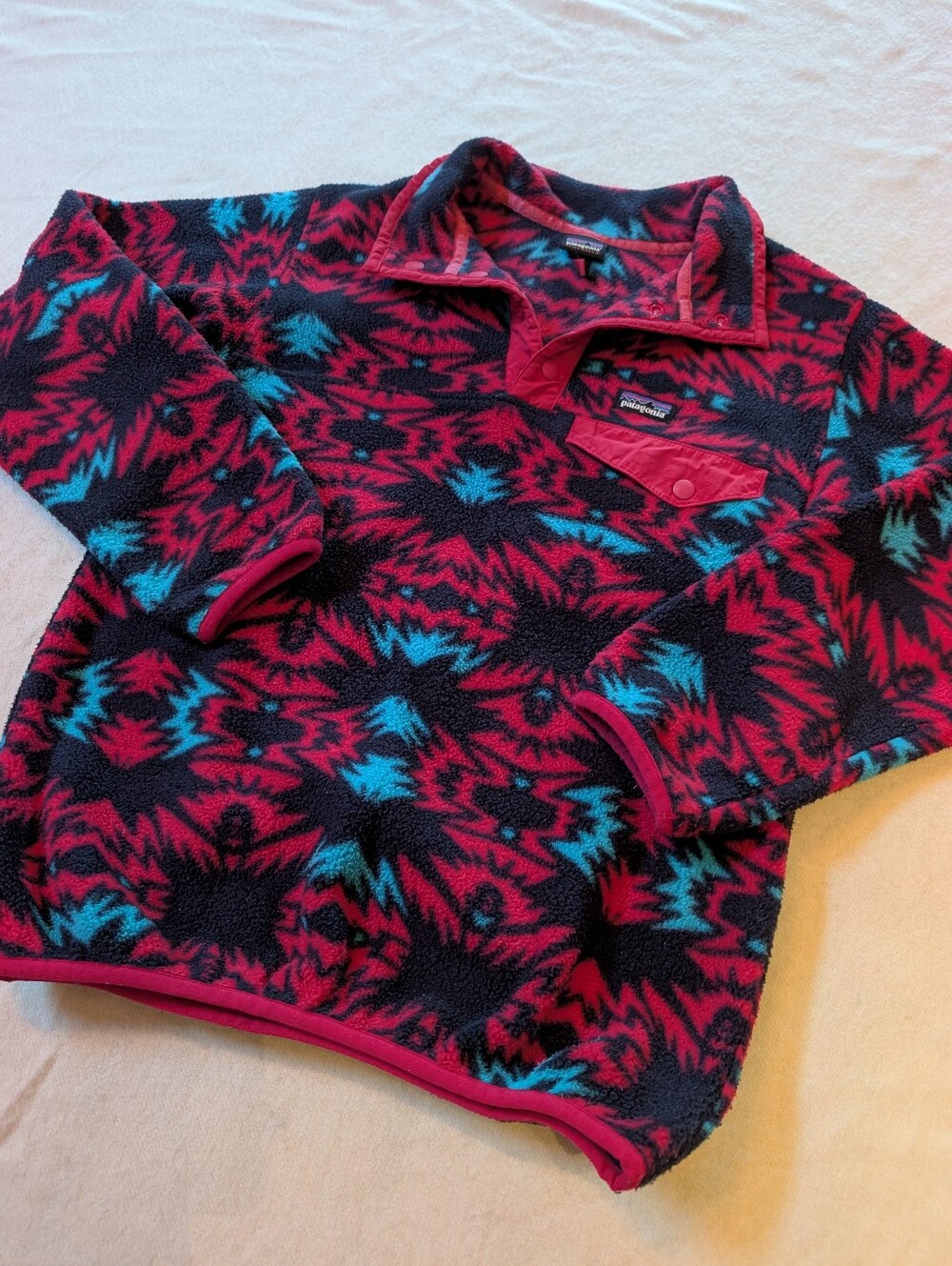 Patagonia Synchilla Snap-T Pullover Aztec Sweater Size L (12) Youth
